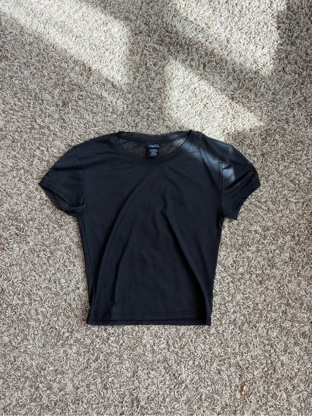 mesh black t shirt top